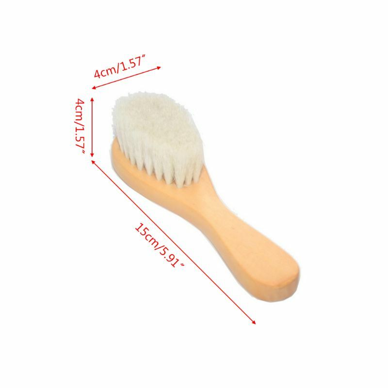Cabo de madeira escova de cabelo de lã infantil pente de cabelo infantil escova de limpeza infantil G99C