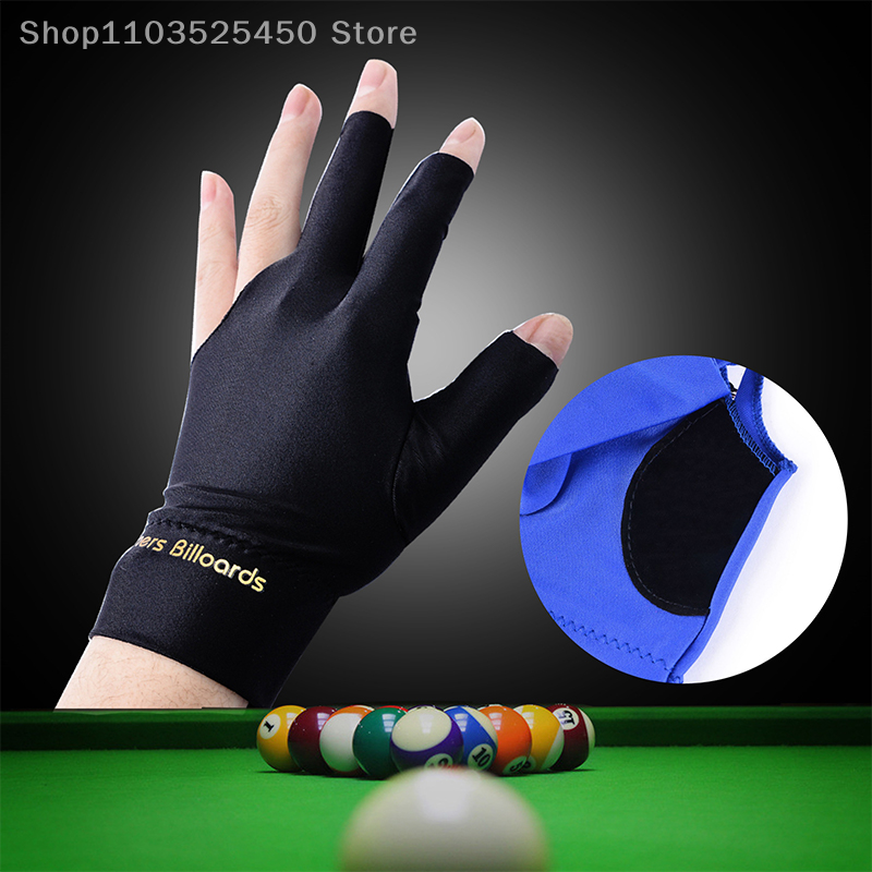 Spandex Snooker stecca da biliardo guanto da biliardo mano sinistra aperta accessorio a tre dita