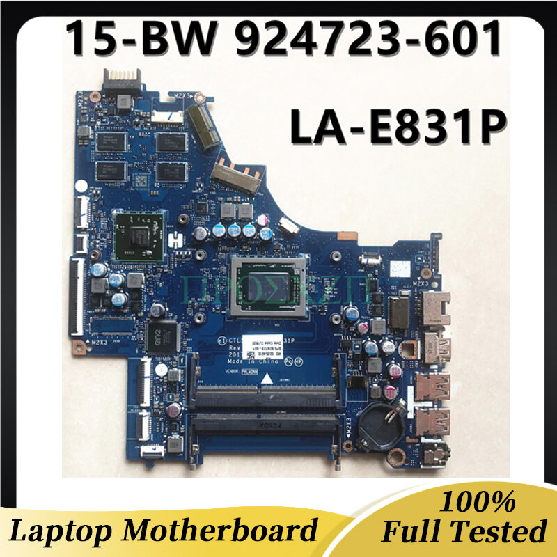 Placa base para ordenador portátil HP 15-BW, LA-E831P de placa base con A10-9620P CPU 924723, funciona bien, 924723-001, 501-924723, 601-100%
