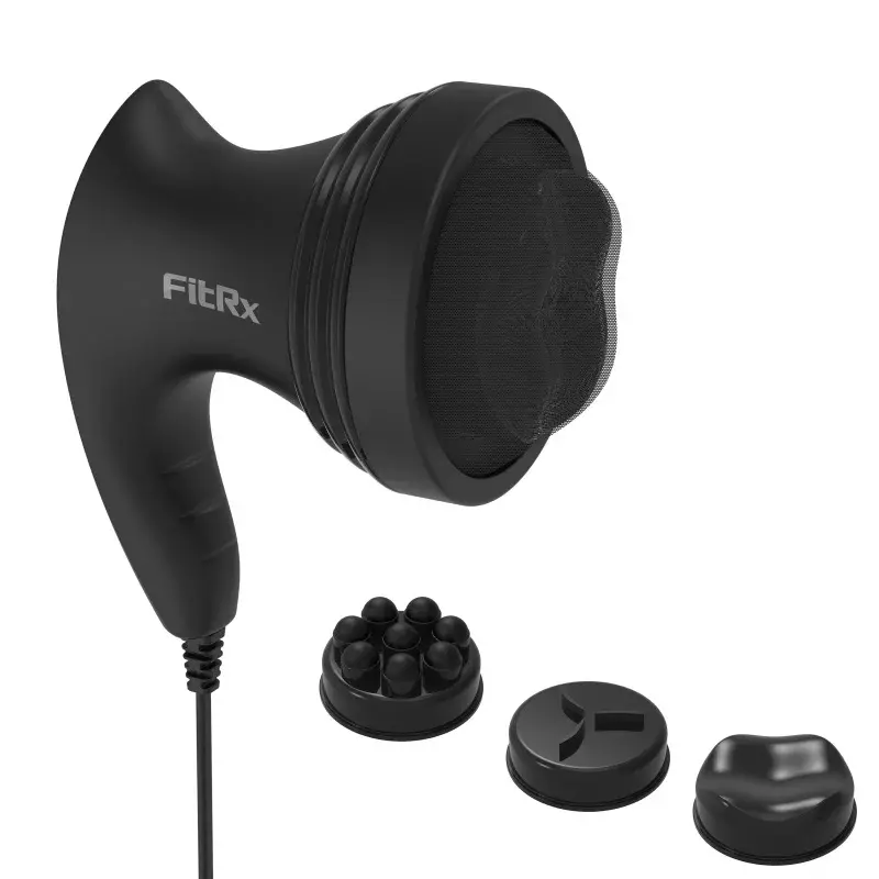 FitRx-Handheld Shiatsu pescoço e costas massageador, várias velocidades e anexos