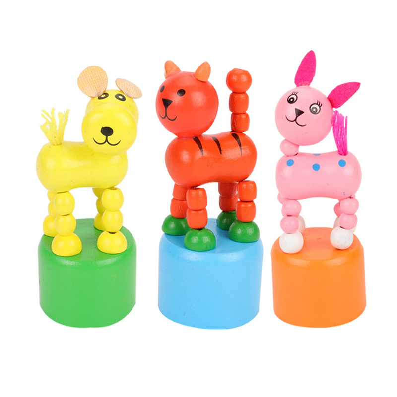 나무 인형, 3 용수철 스윙 손가락 인형, 만화 손가락 장난감, 어린이 롤 플레잉, 교육용 장난감, 혼합 스타일