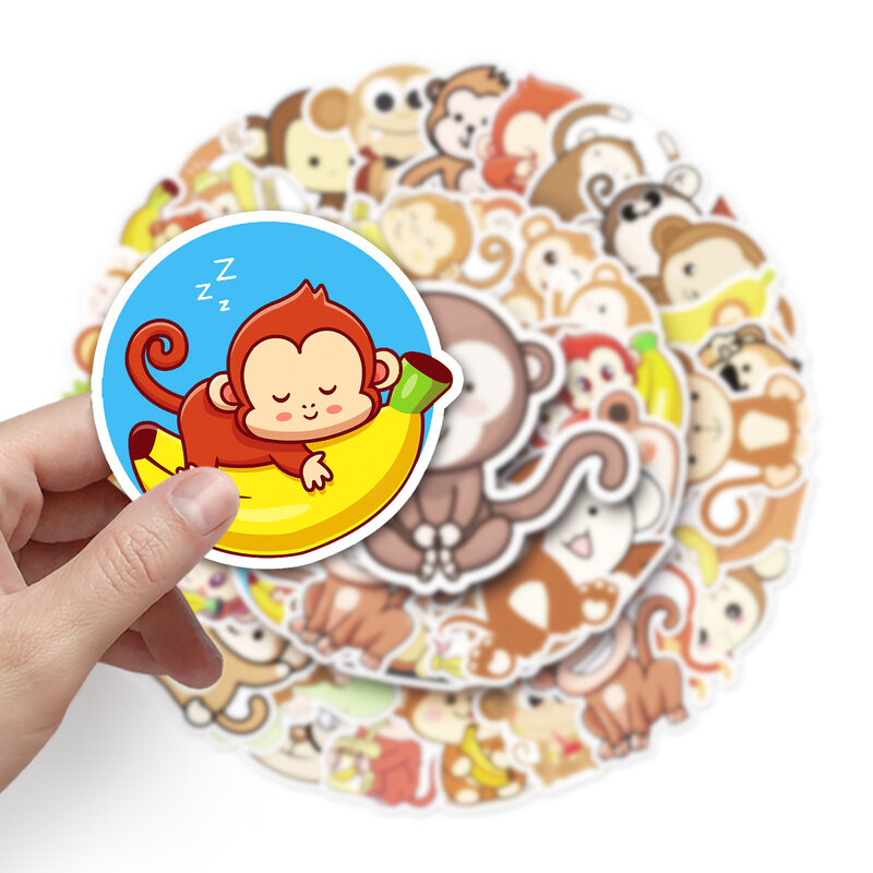 50Pcs Cartoon Monkey Series Graffiti Stickers Suitable for Laptop Helmets Desktop Decoration DIY Stickers Toys Wholesale