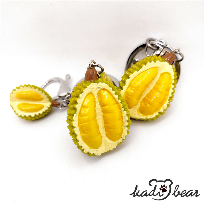 Creative Simulation Fruit Durian Home Keychain Decoration Backpack Pendant Accessories