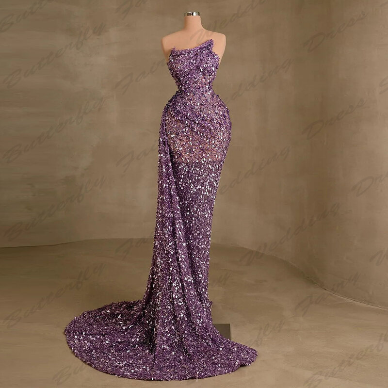 Женское вечернее платье-русалка, сексуальное блестящее платье без рукавов, официальное пляжное платье знаменитости, 2024