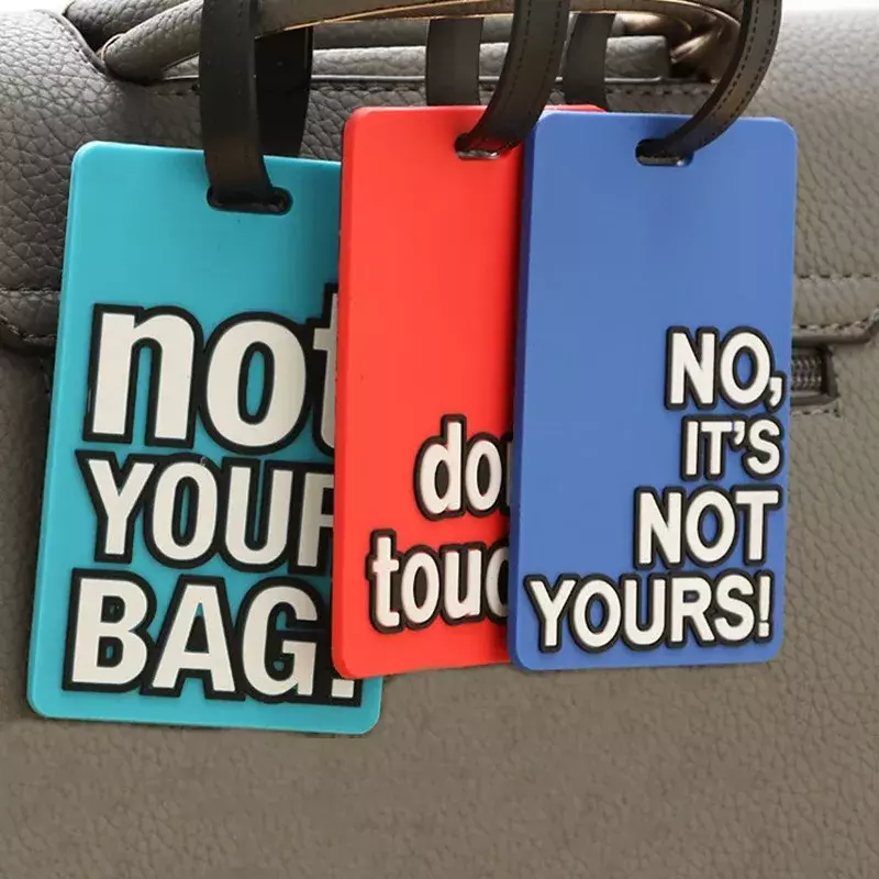 Not Your Bag Fashion Creative Letter Cute Travel Accessories Luggage Tags Suitcase Cartoon Style Silicon Portable Travel Label1