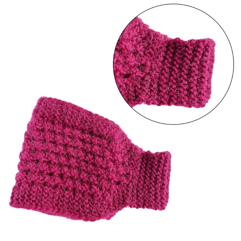 Winter Wide Headband for Woman Thick Knit Hairband Earmuffs Headband/Neck Warmer