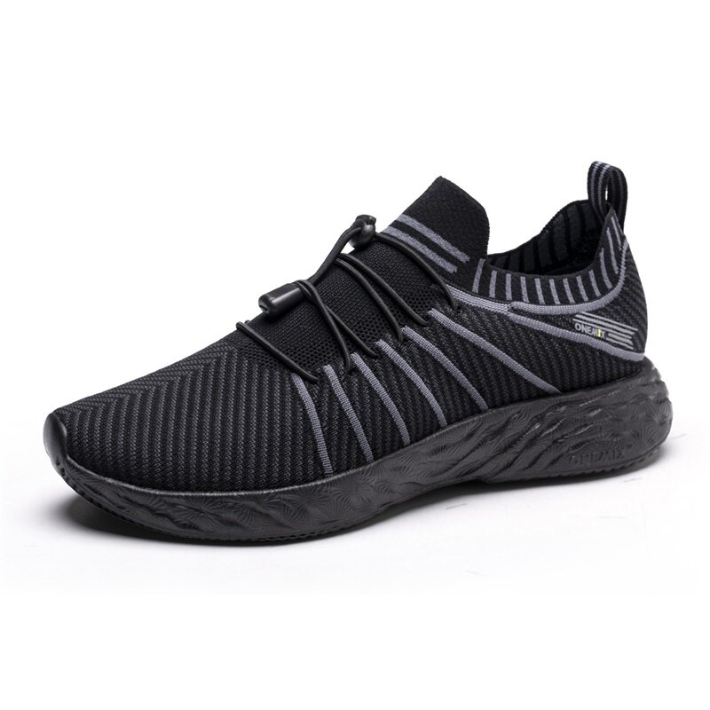 ONEMIX جديد أسود احذية الجري للرجال مقاوم للماء تنفس التدريب أحذية رياضية الذكور في الهواء الطلق المضادة للانزلاق الرحلات أحذية رياضية