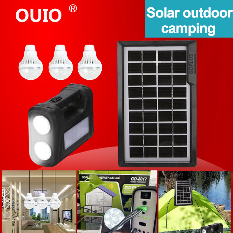 Farol Recargable para Tienda de Campaña al Aire Libre, Foco Solar LED Portátil con Luces de Emergencia, Ideal para Barbacoa y Excursionismo