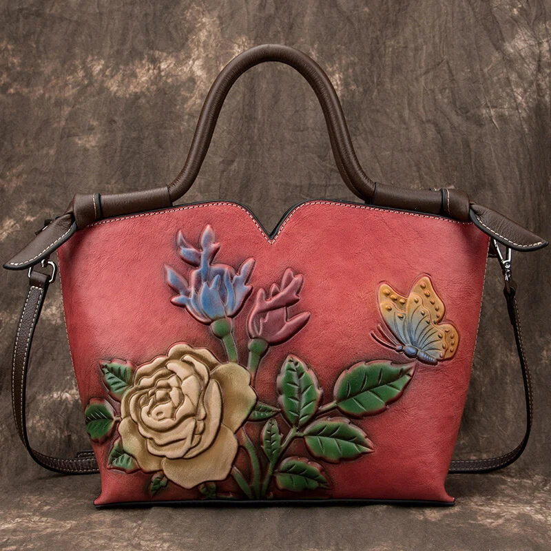 Newsbirds tas tangan kulit wanita desainer baru 2024 dompet wanita gaya mewah tas bahu asli tas Tote besar