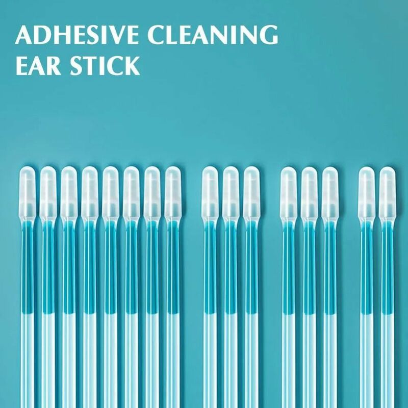 Descartável Ear Swabs Box, Ear Cleaner, Silicone Sticky Earwax Remover, Pequeno e Grande Vara, Soft Ear Wax Removal Tool, 24pcs