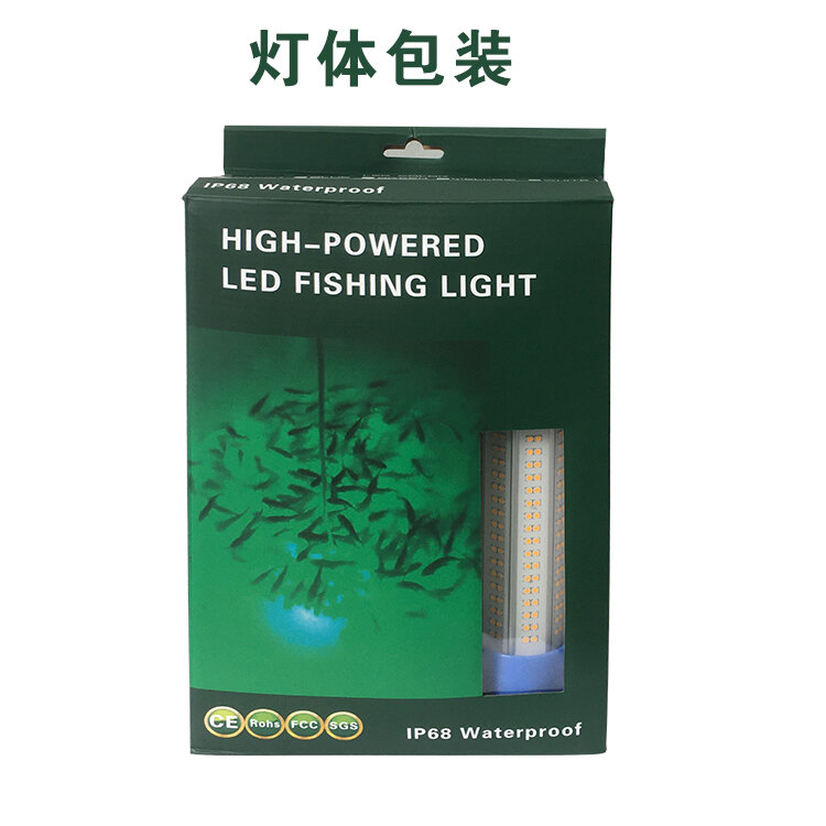 โคมไฟเหยื่อปลอม5สีแบบห้อยลึกใต้น้ำเหยื่อล่อปลาปลาหมึกไฟ LED 200W
