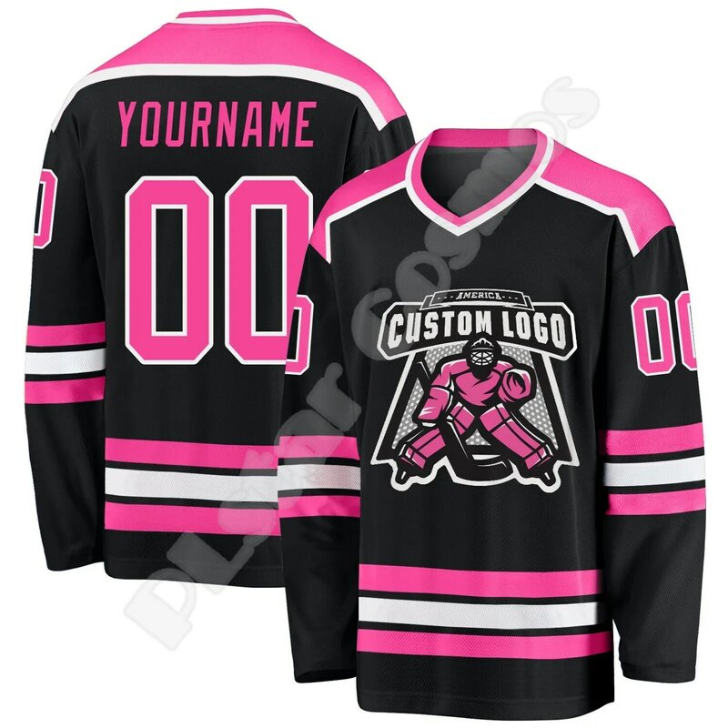 NewFashion Hockey Jersey Custom Name Team Logo Number Colorful Pullover Long Sleeves 3DPrint Harajuku Casual Funny Sweatshirts A