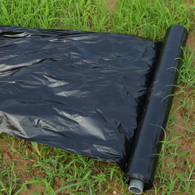 Película plástica preta do mulch para a estufa, filme do jardim, controle reflexivo de ervas daninhas, largura 50m, 0.6m, 0.8m, 1.0m, 1.2m, 1.5m, espessura 0.01mm