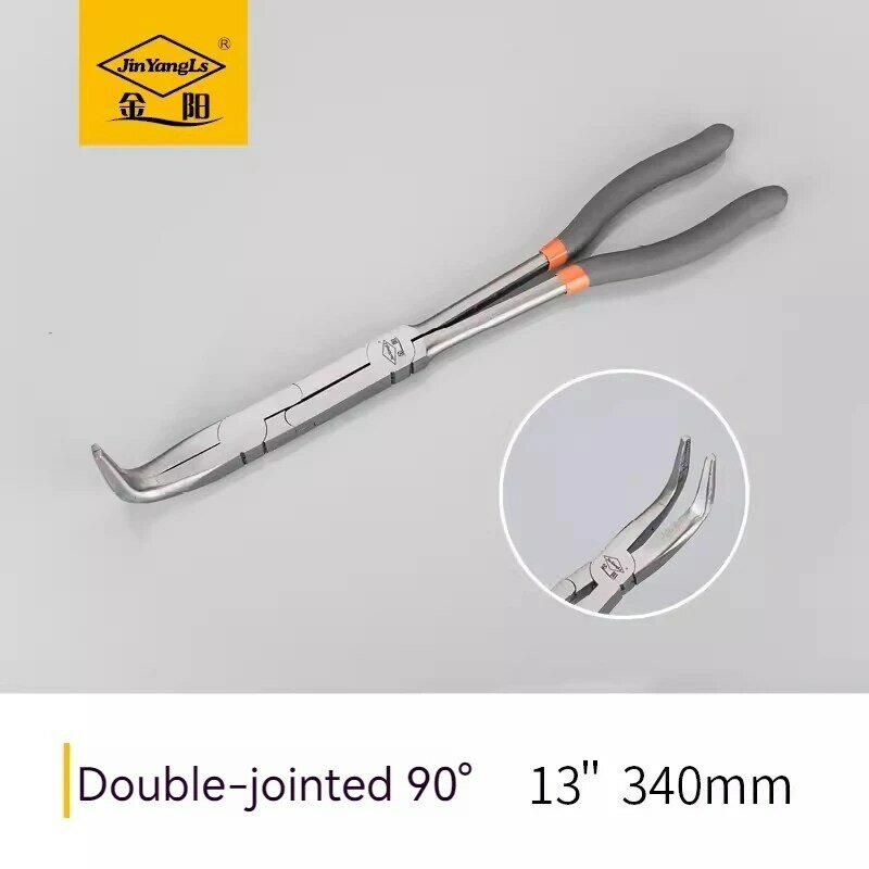 Alicate longo com nariz de agulha, extrator de plugue, mecânica multifuncional, ferramenta manual em casa, reta 45 90 graus, curva em forma de O