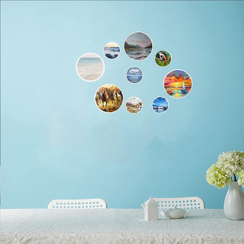10 Pcs Clear Circle Acrylic Sheet, 1/8Inch Thickness, Acrylic Disc Sign For Name Cards,Painting And DIY Projects