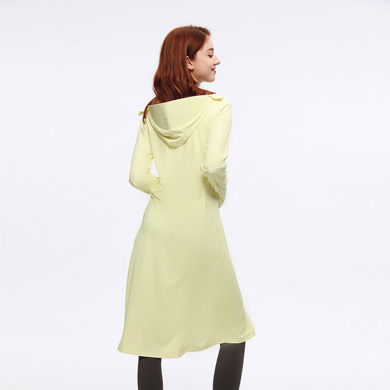 OhSunny-gabardina larga con capucha para mujer, chaqueta transpirable y lavable con protección UV UPF 2024 +, para primavera y verano, 2000