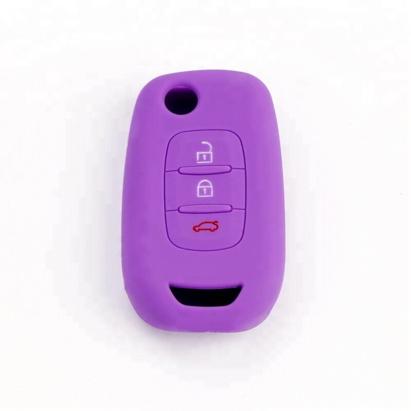 RYHX sarung kunci Fob desain keren kunci mobil silikon tas Jarak Jauh kunci karet pelindung untuk Koleos