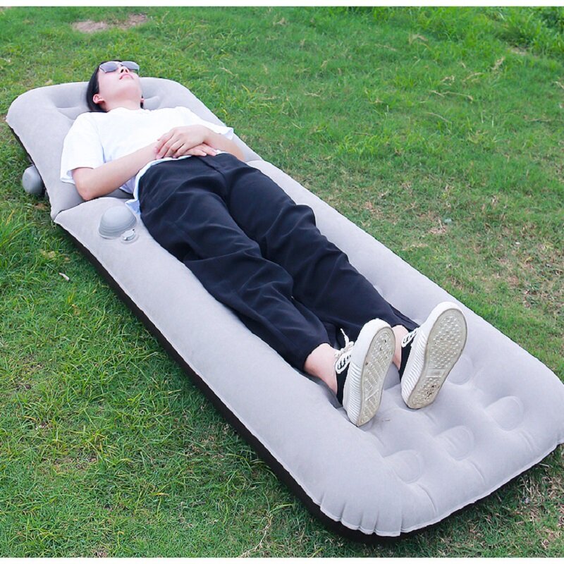 K-STAR กลางแจ้ง Inflatable ที่นอนแบบพกพาพับ Moisture-Proof ที่นอน Tempat Tidur Tiup Camping เตียงโซฟา