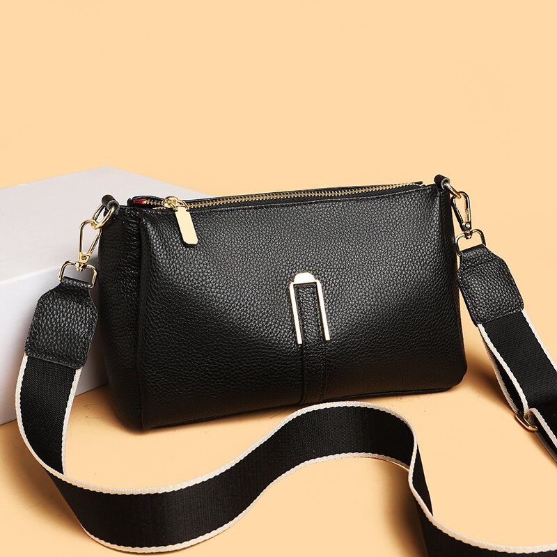 100% Genuine Leather Women's Bag Handbag 2024 Luxury Cow Leather Women Shoulder Crossbody Bag Fashion Female Messenger Phone Bag