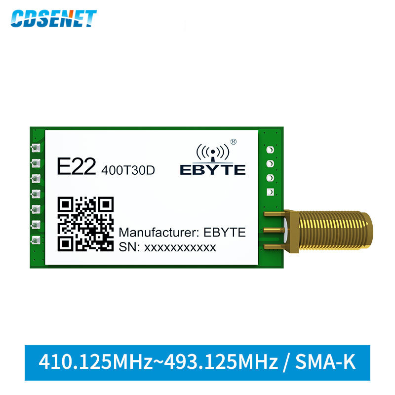 SX1262 modulo Wireless LoRa 433MHz 470MHz 490MHz CDSENET E22-400T30D 30dBm 10km UART RF Chip ricetrasmettitore ricevitore trasmettitore