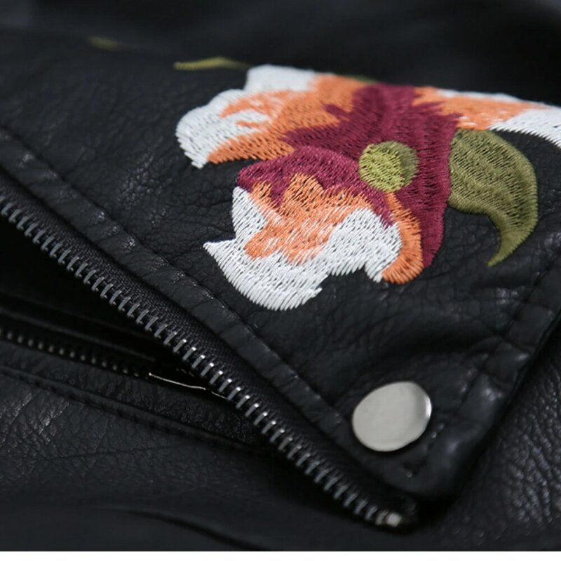 女性用ショートジャケット,刺leather,リベット,レザーコート,刺machine機,車用コート,新しい春のコレクション2023