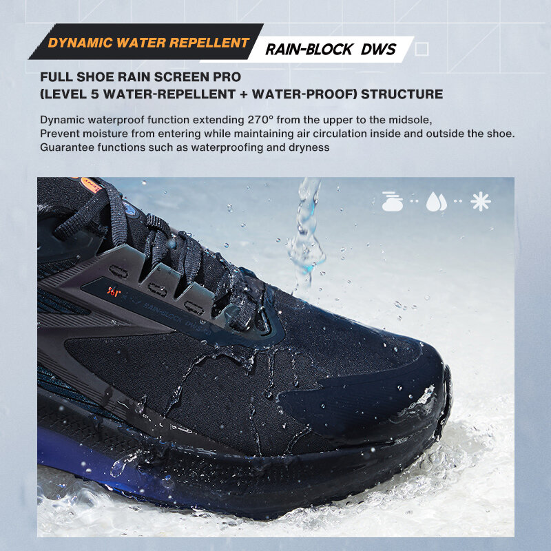 Zapatillas de correr antisalpicaduras para hombre, 361 grados, tecnología, amortiguación reflectante nocturna, 7,0