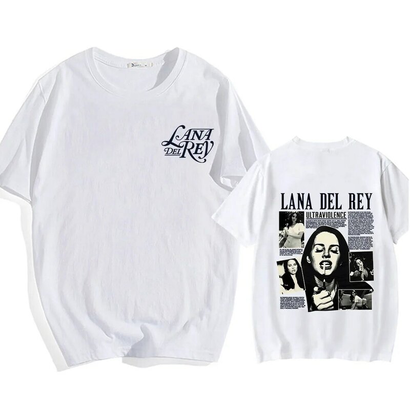 Lana Del Rey Singer Print T-Shirt Met Korte Mouwen Katoenen Zachte T-Shirt Lente Zomer Casual Heren/Vrouwen T-Shirts Hemdjes O-hals