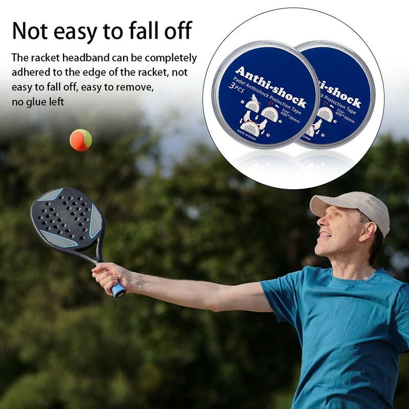 Cinta de protección para la cabeza de raqueta, Pegatina autoadhesiva transparente para marco de borde de raqueta de tenis
