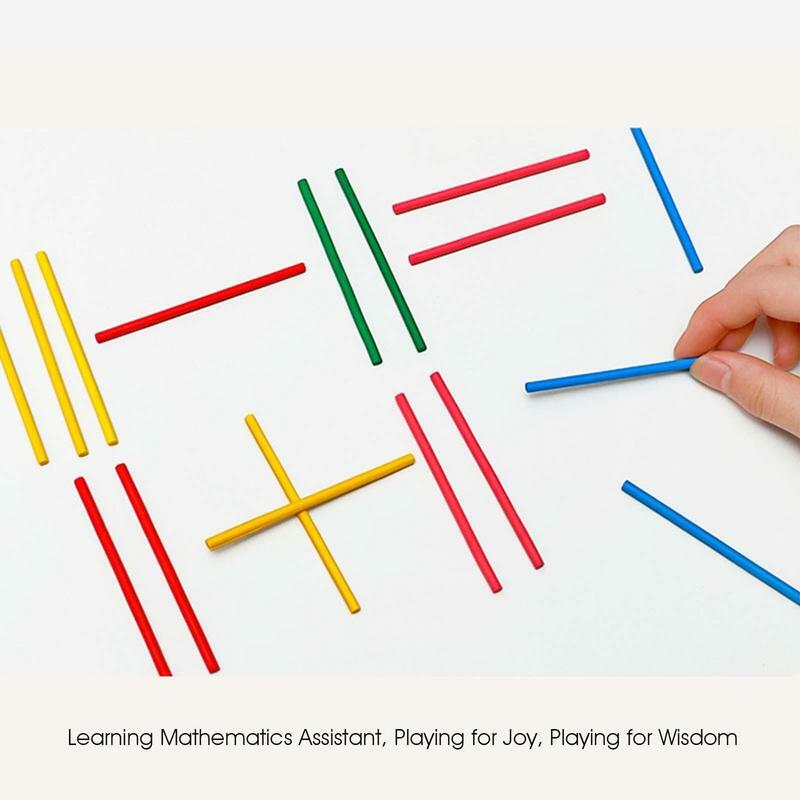 Bunte Zähl stäbe Mathematik Montessori Lehrmittel Zähl stange Kinder Vorschule Mathe Lernspiel zeug Geschenke 100 Stück/Set