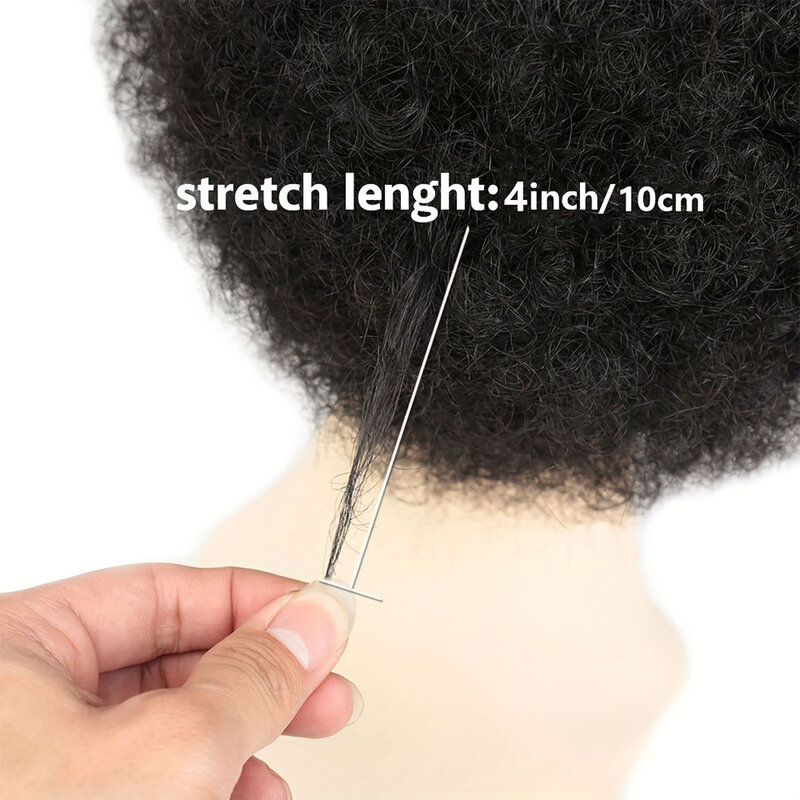 Peluca corta Afro rizada para mujeres negras, corte Pixie, cabello humano brasileño, Jerry, densidad 180%, barata, sin pegamento