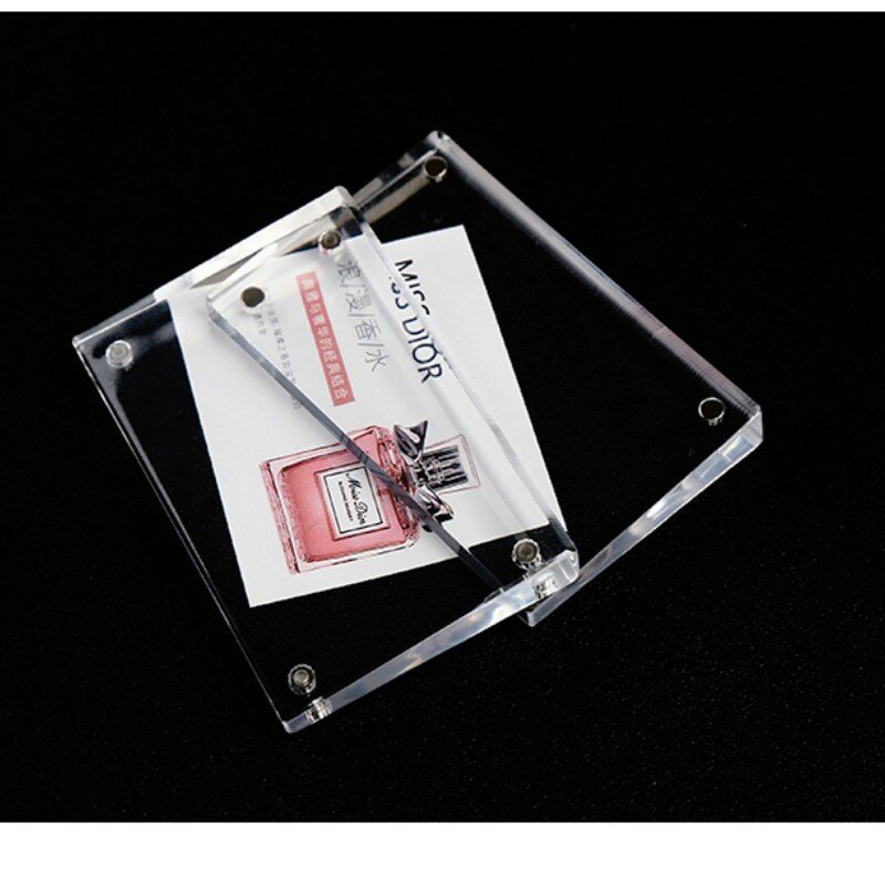 Plataforma acrílica inclinado transparente, magnético forte, cartão da marca, preço do supermercado, 210*150mm