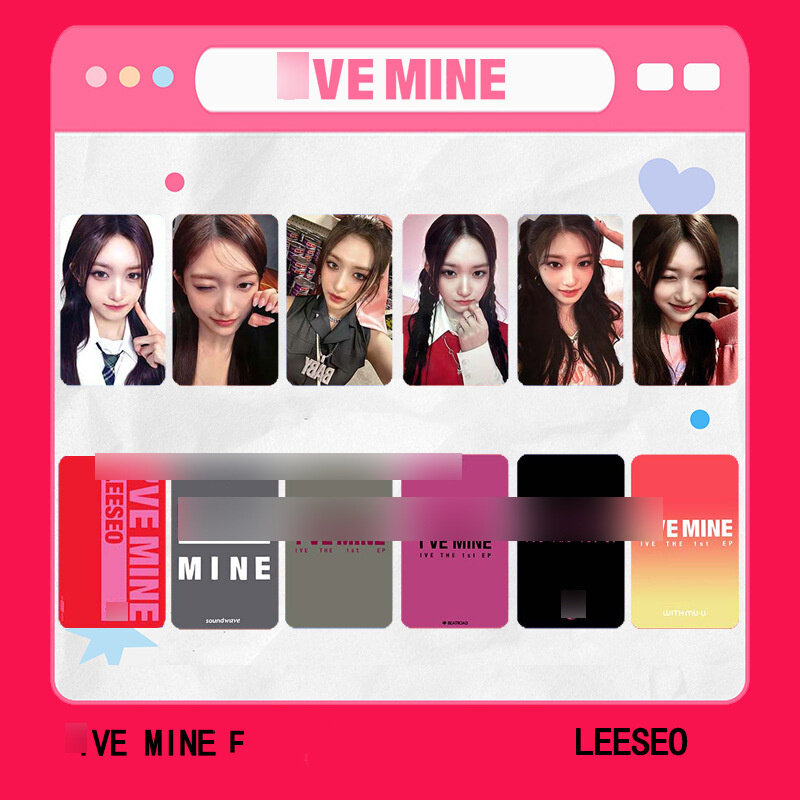 6 pz/set KPOP IVE Album i MINE SW BEATROAD LOMO Card YUJIN iz Rei Leeseo Wonyoung Gaeul cartolina regalo per ragazza cartolina fotografica