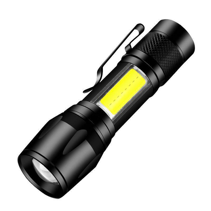 LED Rechargeable KeyChain Flashlight Portable USB Charging Flashlight High Power Bank Camping Waterproof Long Range Lantern