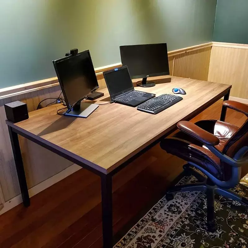 BIBOC 컴퓨터 책상, 컴퓨터 테이블, 다이닝 테이블, 회의 책상, 모던 심플 스타일 책상, 사무실 책상, 견고한 글쓰기, 30x60 인치