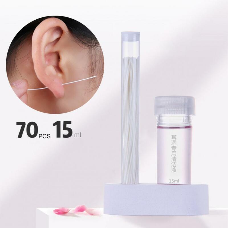1 Set sterilizzare il filo dell'orecchio utile Washi ampia applicazione acqua per la pulizia del foro dell'orecchio per la linea di pulizia dell'orecchio domestico detergente per piercing all'orecchio