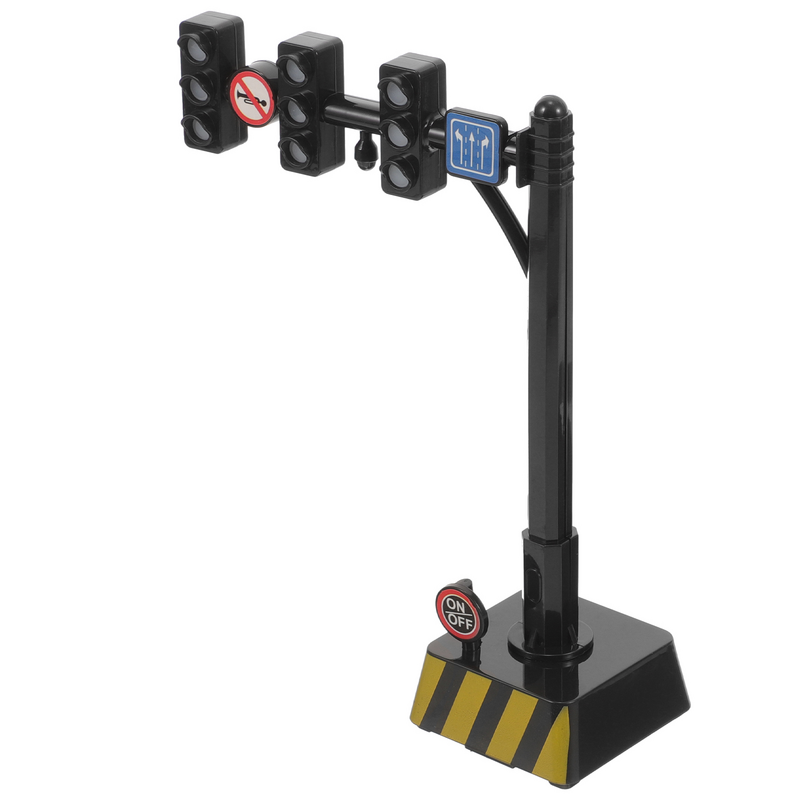 Dollhouse Item Kids Traffic Signal Light Model Toys Vehicle Road Sign Toys Stop Light Pretend Play Traffic Lamp Early