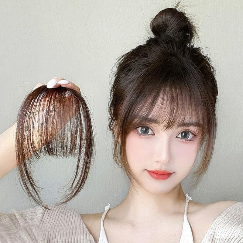 Fake Air Bangs Hair Styling Tools Hair Clip-In Extension Synthetic Hair Fake Fringe Natural False Hairpiece Women Clips in Bangs