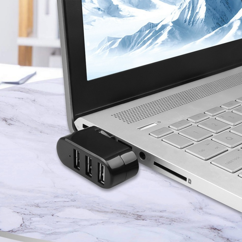 WvvMvv USB Hub 2.0 محول تدوير عالية السرعة U قارئ القرص الخائن 3 منافذ USB 2.0 للكمبيوتر الكمبيوتر المحمول ماك الملحقات الصغيرة