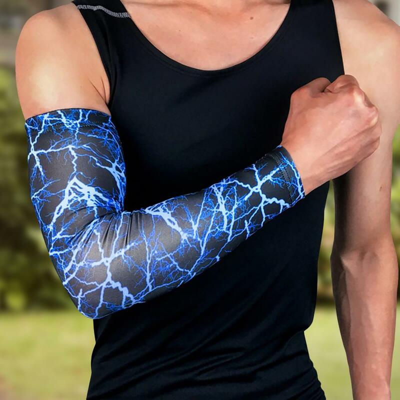 Lengan Tangan Desain Camo Tahan Lama Peralatan Olahraga Perlindungan Matahari UV Lengan Pendingin untuk Pria
