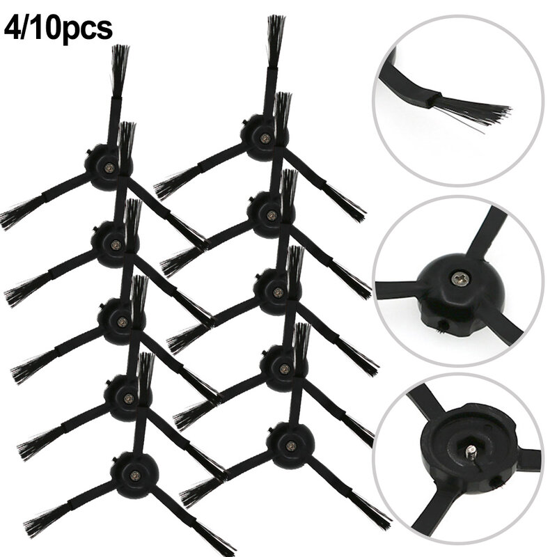 4/10Pcs Black Side Brushes For Eufy X8 Pro Series X8 Pro SES Vacuum Cleaner Replacement  Accessories Household Cleaning Tools