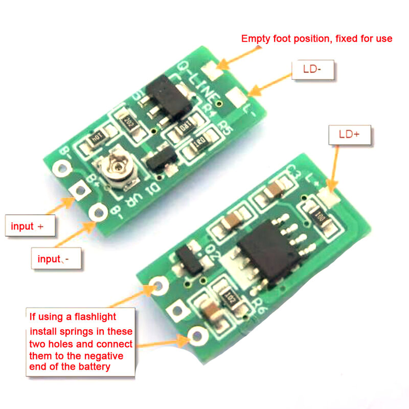 532nm 555nm 589nm 593nm 660nm 808nm 10-200mW Red Green Yellow Constant Current Driving Circuit Board