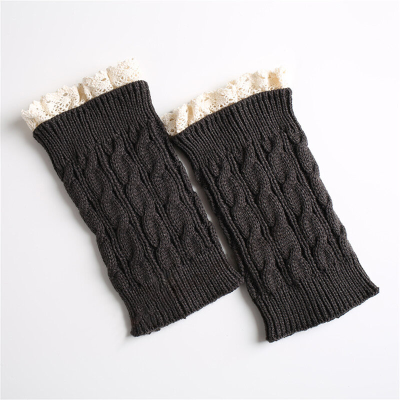 Fashion Leg Warmers Women Solid Warm Knee High Winter Knit Solid Crochet Leg Warmer Socks Warm Boot Cuffs Long Socks Boot Cover