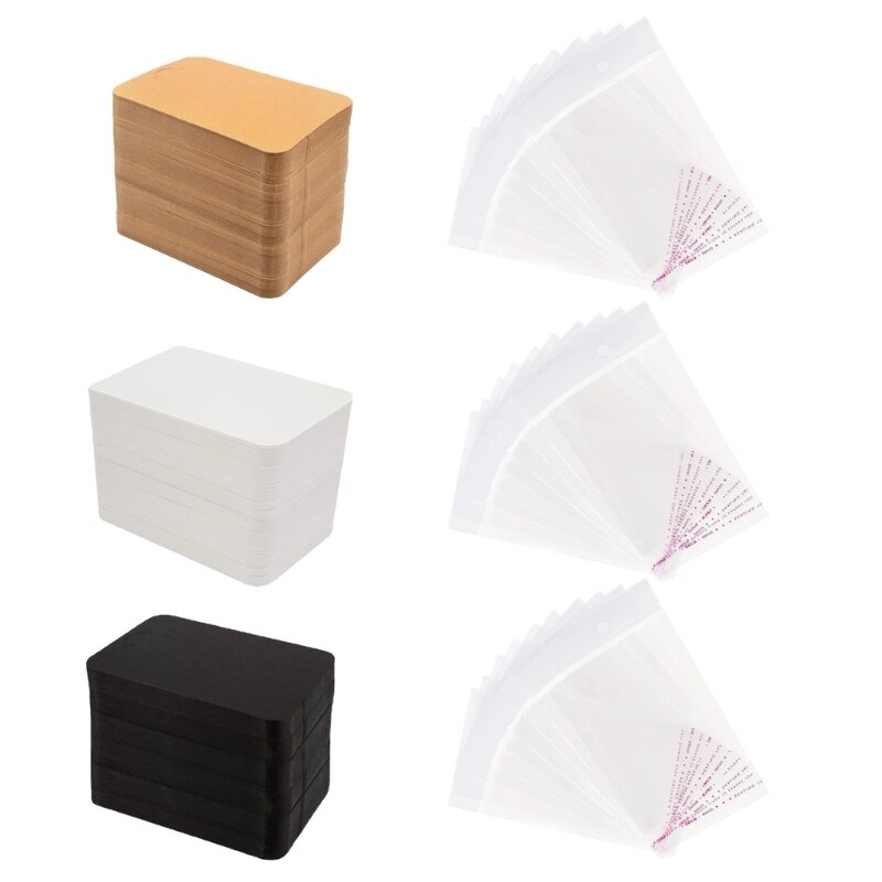Accesorio adorno papel Kraft, llavero embalaje en blanco doble cara, soporte para llavero, tarjeta para manualidades