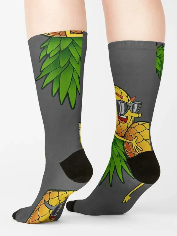 Funny Upside Down Pineapple Swinger And Men Socks FASHION bright garter kids Socks For Men Women's