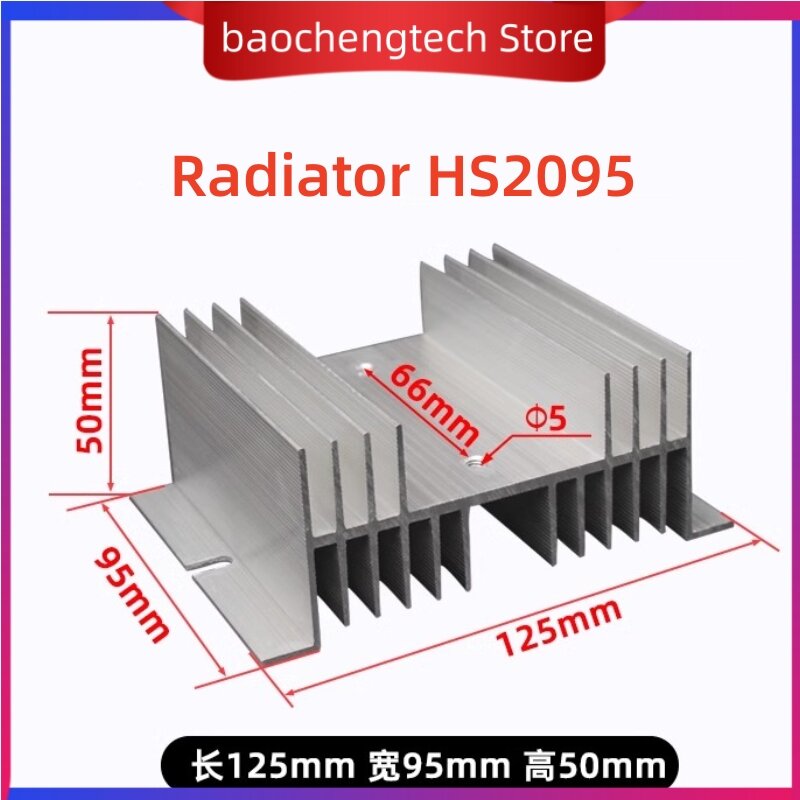 Grzejnik aluminiowy Radiator HS2095 W95 do jednofazowego trójfazowego mostek prostowniczy MDQ10-150A MDS