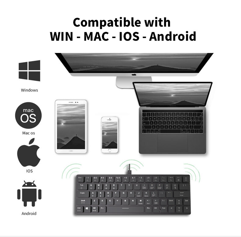 PCおよびラップトップ用のワイヤレスメカニカルゲーミングキーボード,ゲーマー用のキーキャップ,コンピューターとラップトップ用の安価なアクセサリー