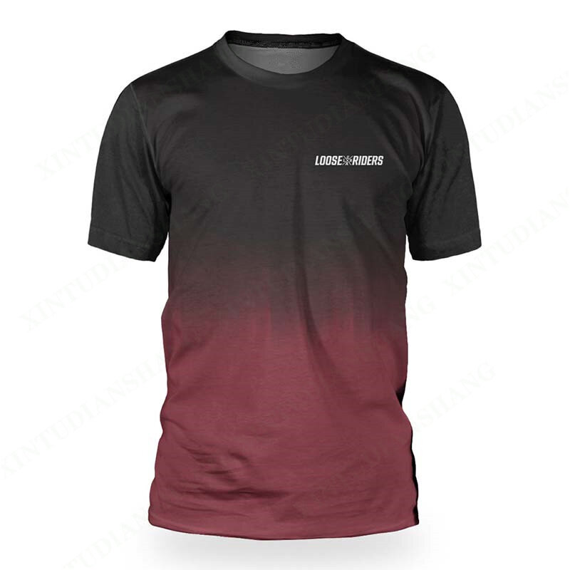 男性用のゆったりとした半袖Tシャツ,通気性のあるダウンヒルサイクリングウェア,DHモーターサイクルスウェットシャツ,2023