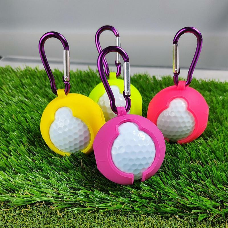 1Pcs Golf Ball Silicone Sleeve Protective Cover Bag Holder Golf Training Sports Accessories Golf Supplies Ball Double Case