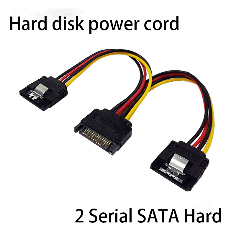 2 Buah 15Cm 15 Pin Laki-laki Ke Perempuan Lurus Kepala Siku Satu Ke Dua Komputer Hard Disk Menghubungkan Kabel Kabel Daya