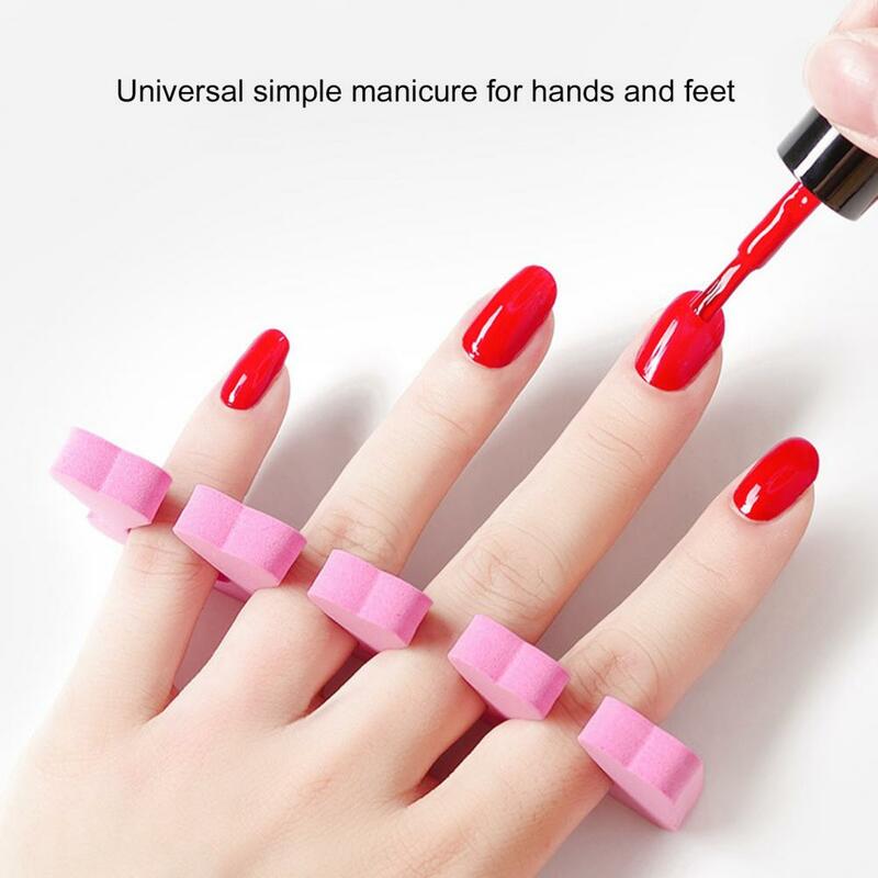 2Pcs/Set Mini Soft Finger Separators Pedicure Painless Foam Toe Dividers Relaxing Nail Art Stretcher for Home Use